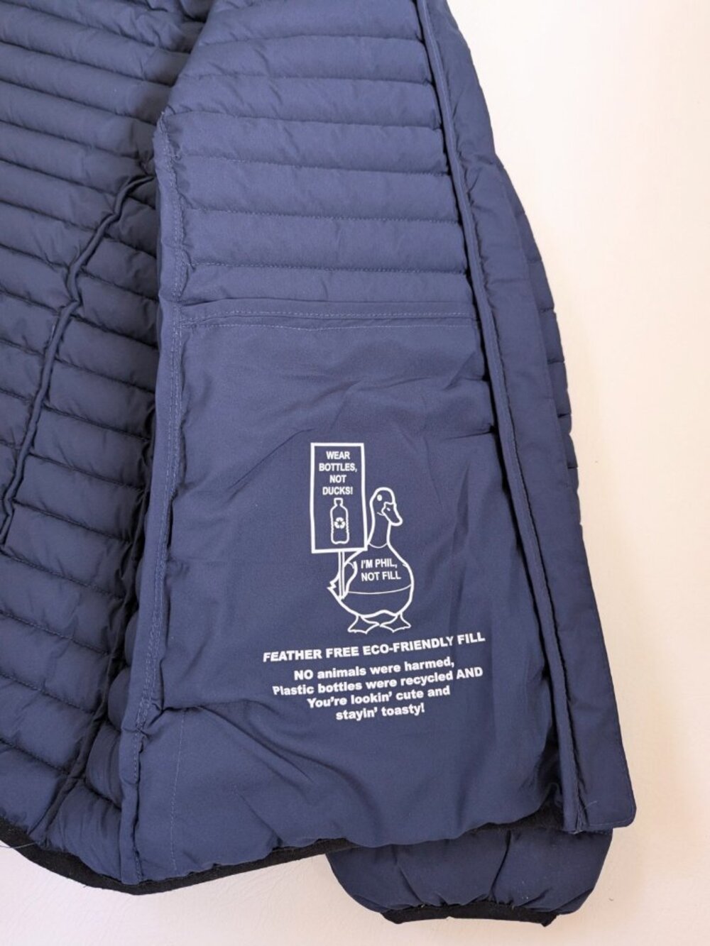 BCBG MAX AZRIA Women's Puffer Quilted Jacket Size L Navy - Picture 5 of 11